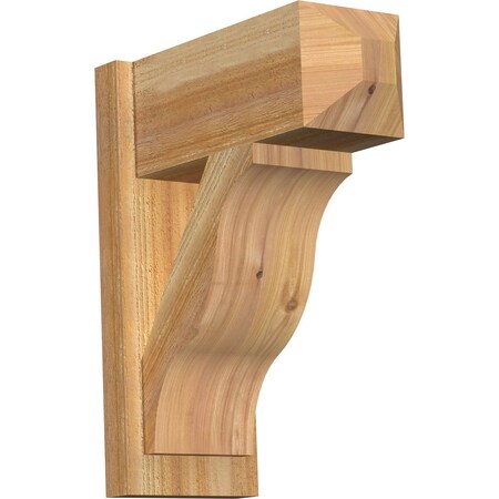 Ekena Millwork Funston Rough Sawn Craftsman Outlooker, Western Red Cedar, 8"W x 18"D x 22"H OUT08X18X22FST04RWR